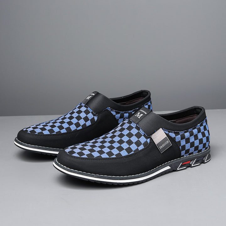 Herrer Trendy Slip-On Tjekkede Sneakers Stilla