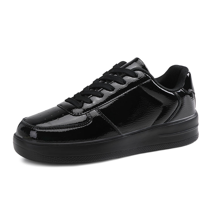 Herrer Sleek Patenteret Læder Mode Sneakers Stilla