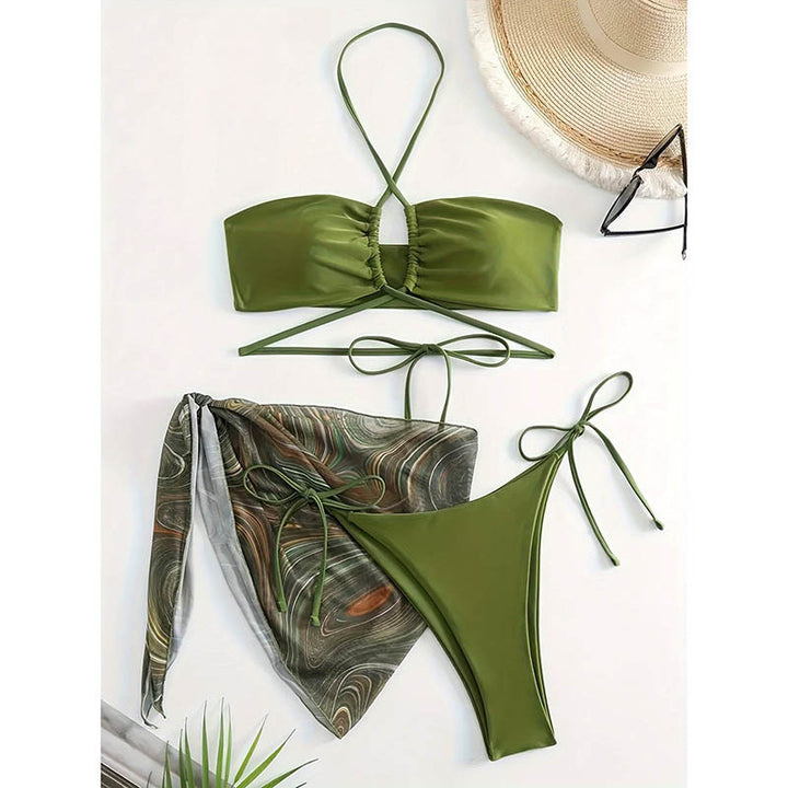 Dame Chic Strop-Bikini-Sæt med stilfuld Vævning Stilla