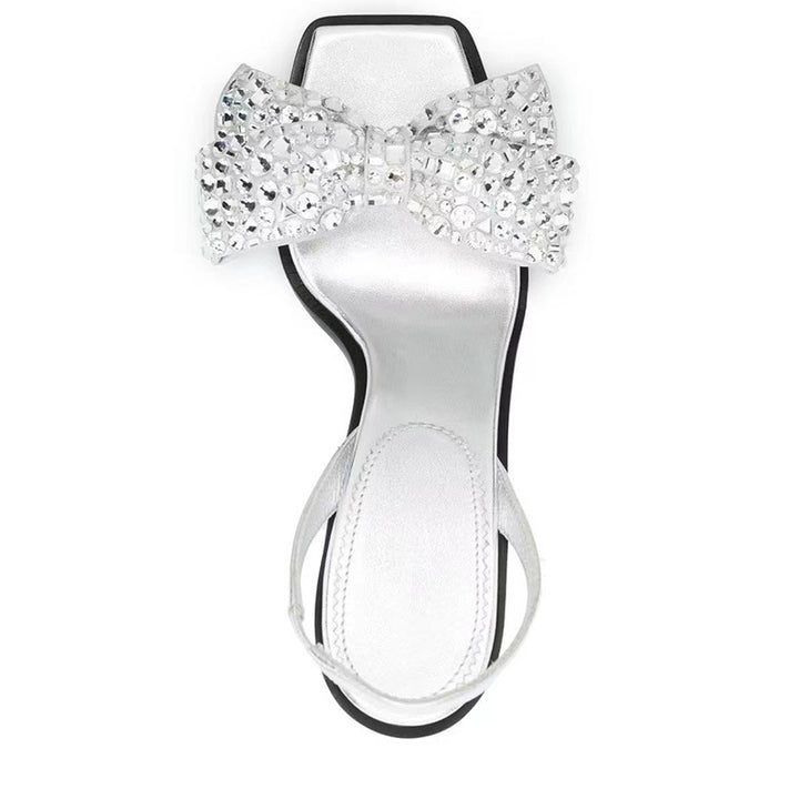 Femme Elegant Strass-udsmykkede Slingback-sandaler Stilla