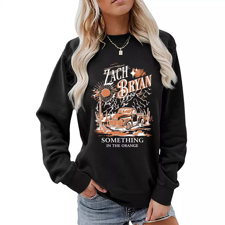 Kvinders sweatshirt med inspirerende vintage lastbil design Stilla
