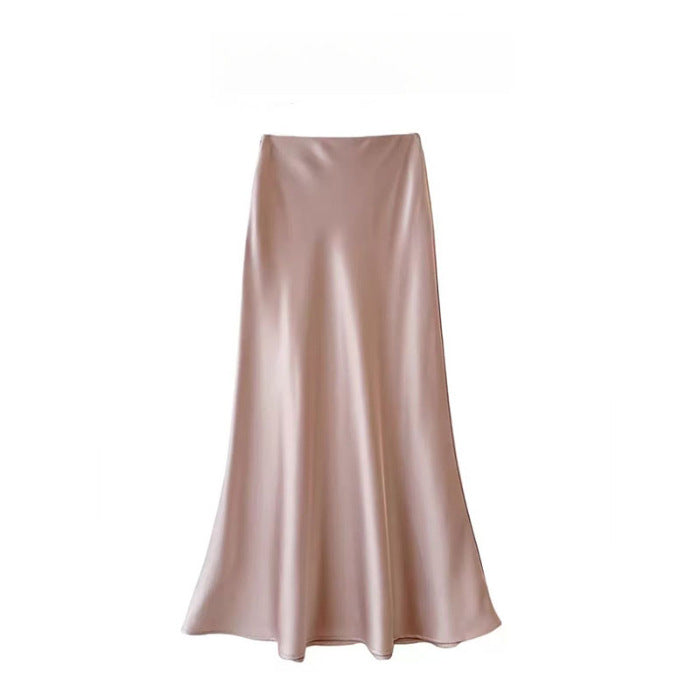 Dame Elegant Maxi Skirt lavet af høj kvalitet flydende materiale med en bred pasform Skovae