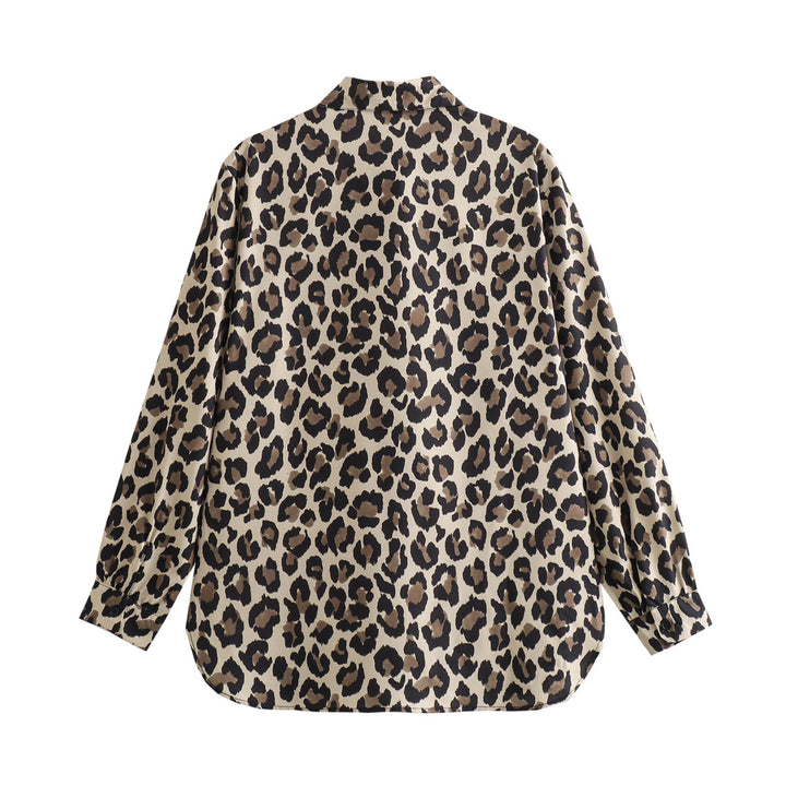 Femme Leopard-Print Bred Bukser Stilla