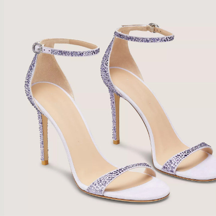 Femme Strappy Strass-dekorerede hæl sandaler Stilla