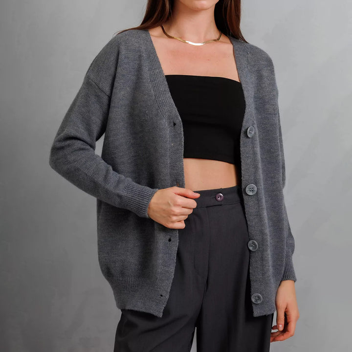 Femme Luksuriøs Blød Strik-Cardigan Stilla