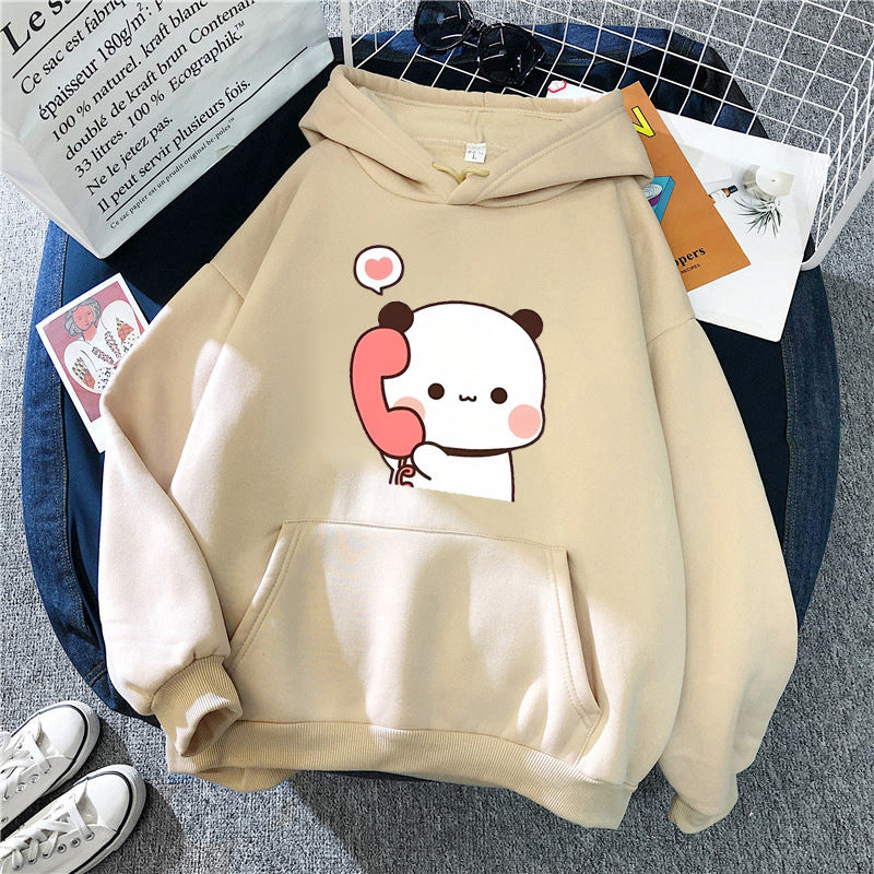 Dame hoodie med legende panda design Skovae