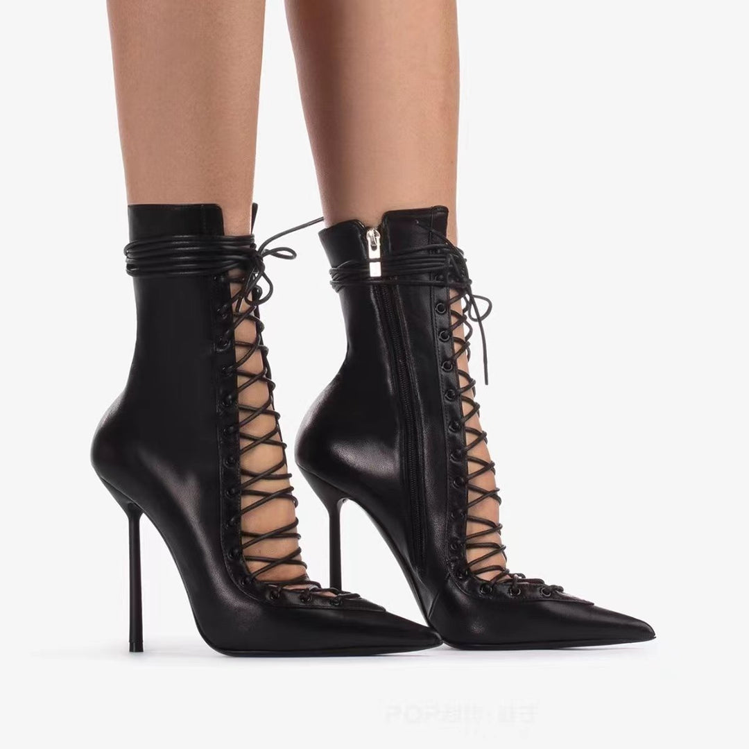 Dame Snøring High-Stiletto Støvler med Lynlås Stilla
