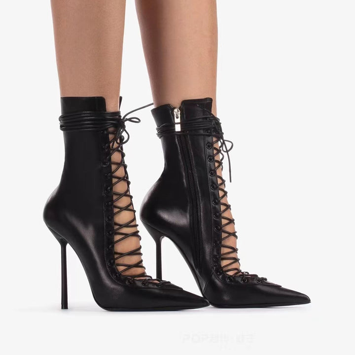 Dame Snøring High-Stiletto Støvler med Lynlås Stilla