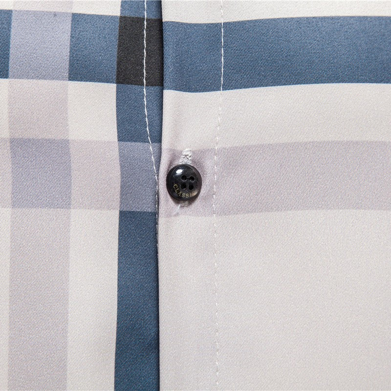 Herrer Måltaget Langærmet Ternet Button-Up Skjorte Stilla