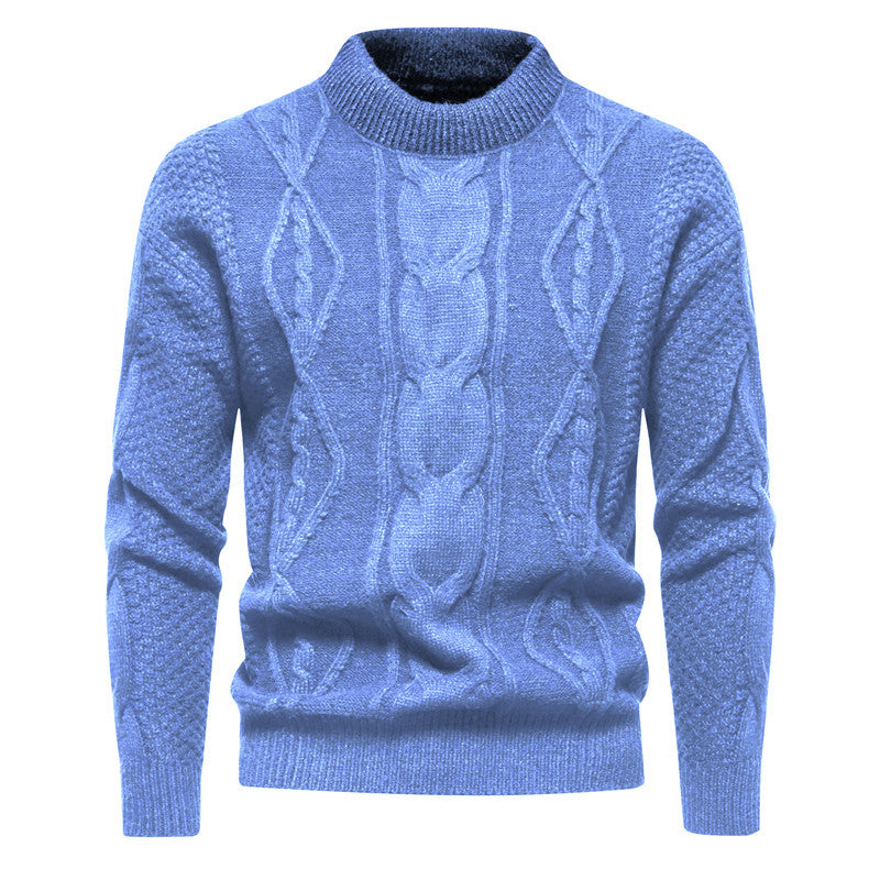 Herrer struktureret kabelstrik sweater Stilla