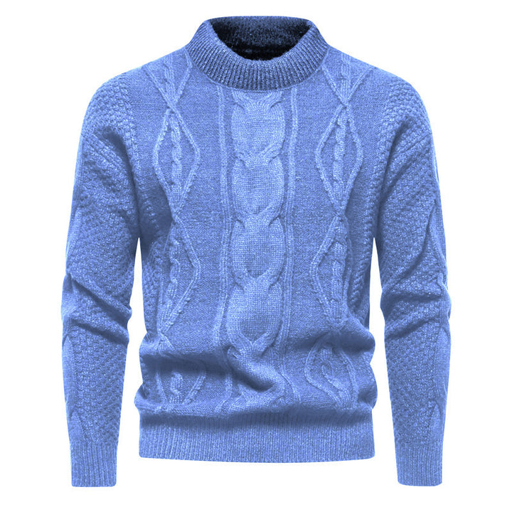 Herrer struktureret kabelstrik sweater Stilla