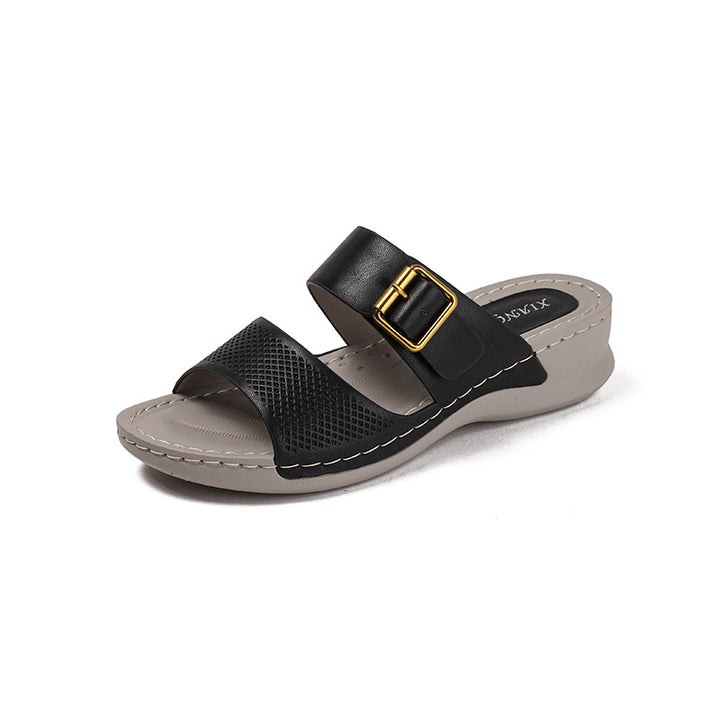 Dame Wedge-sandaler med moderne remdesign og ergonomisk fodseng Stilla