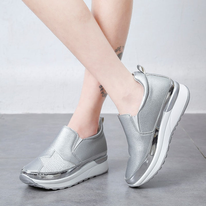 Dame Slip-On Fashion Sneakers med moderne stjerne-design og komfortabel dæmpning Stilla