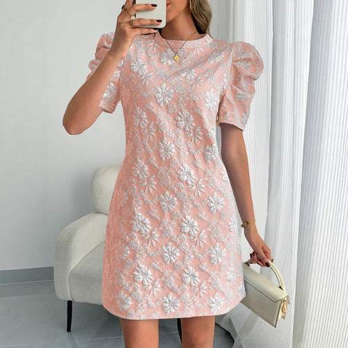Kvinder Broderet Floral Mini Kjole Stilla