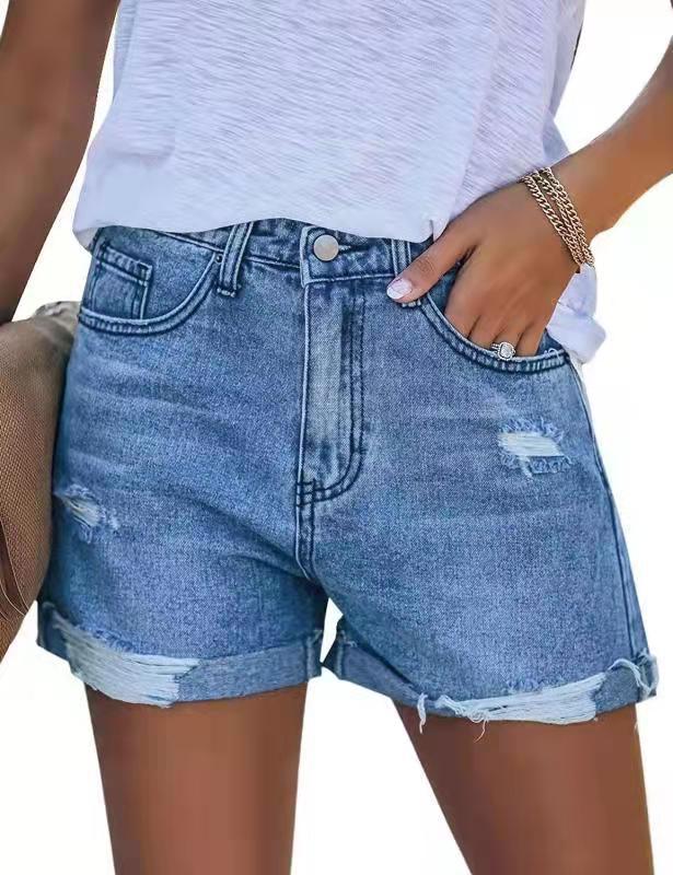 Dame jeans shorts i vintage stil Stilla