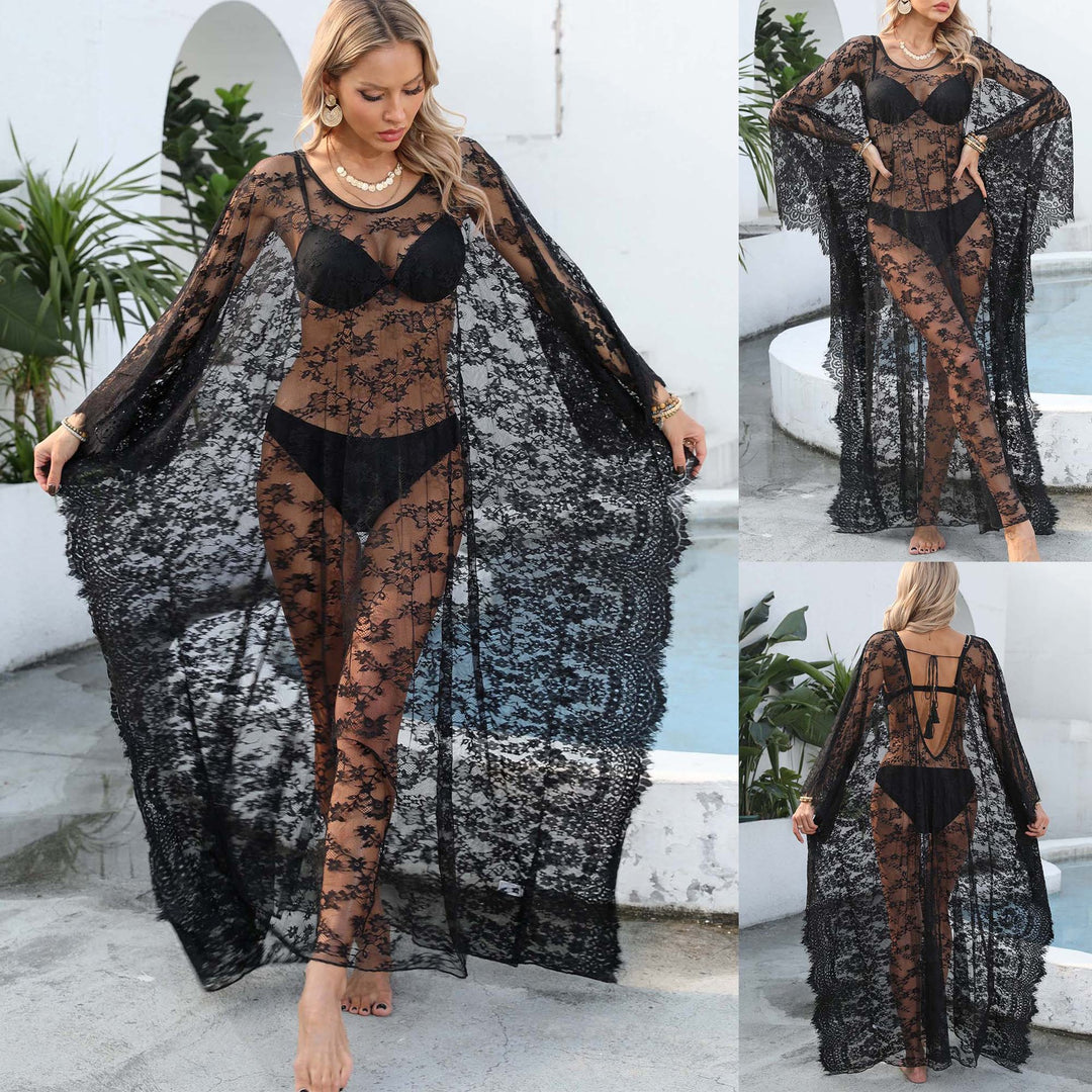 Damer transparente blomster spidse strandoverdel Stilla