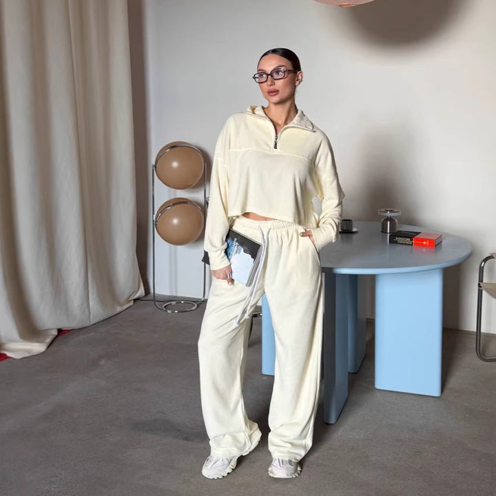 Damernes sporty zip-top og komfortable joggers Skovae