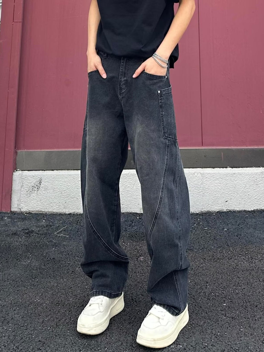 Dame løse jeans i urban stil med moderne snit og praktiske lommer Stilla