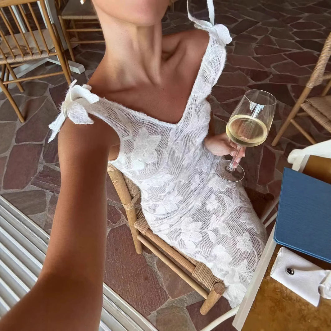 Dame sommerkjole med off-shoulder-design Stilla