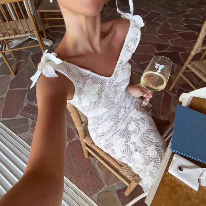 Dame sommerkjole med off-shoulder-design Stilla