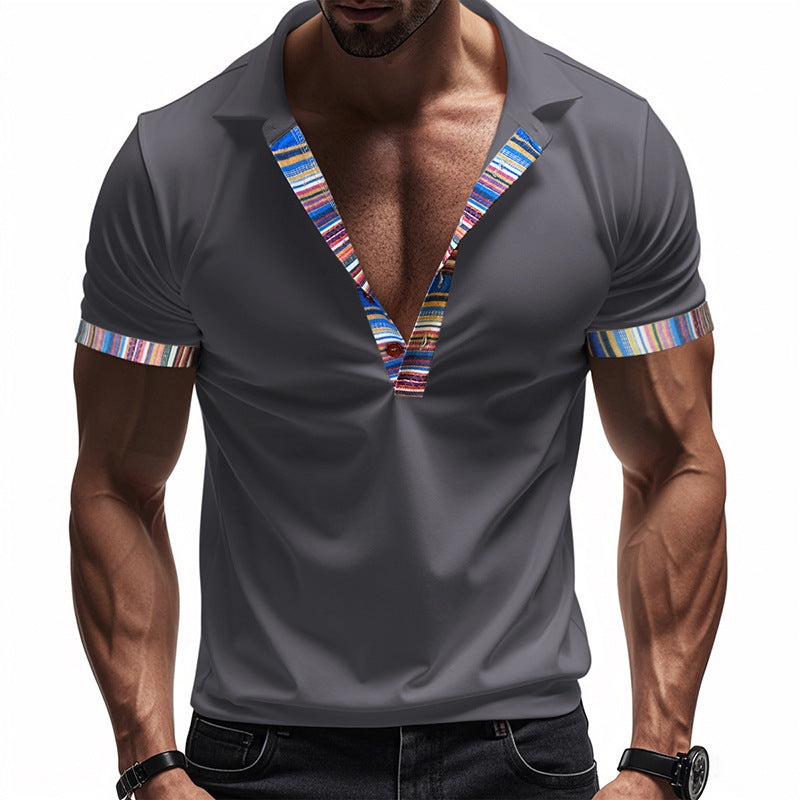 Herrer Sporty Polo-Shirt med farverige accenter Stilla