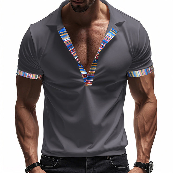 Herrer Sporty Polo-Shirt med farverige accenter Stilla