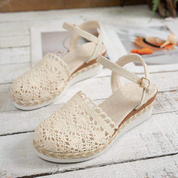 Dame Espadrillos med raffineret hækle-design og skridsikker sål Stilla