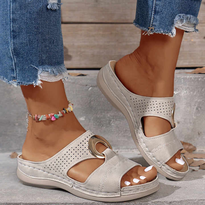 Dame Komfortable Sandaler med moderigtigt Strass-design og anatomisk fodsenge Stilla