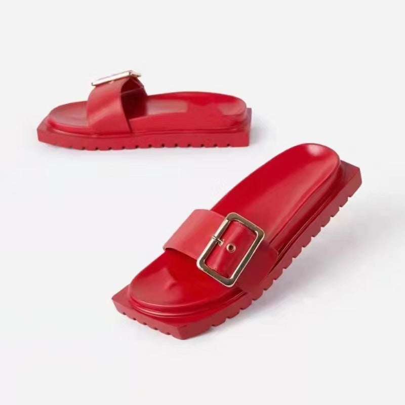 Dame platform-sandaler med elegant spænde og komfortabel fodseng Stilla