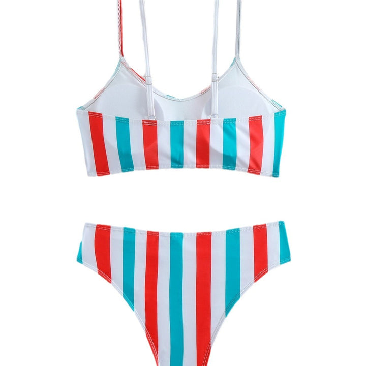 Damer Strappy High-Cut Bikini Sæt med Frontknude Stilla