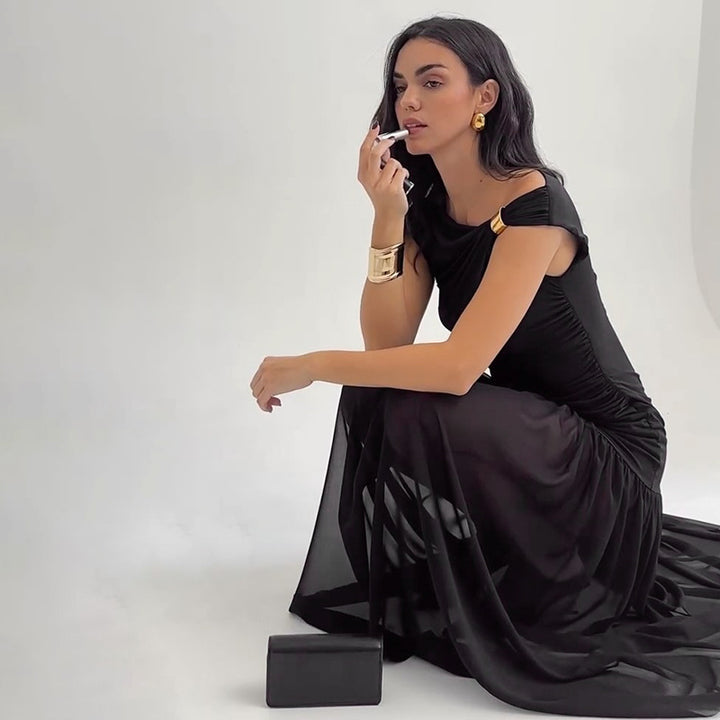 Dame Elegante Off-Shoulder Aftenkjole Stilla