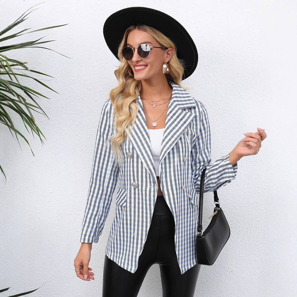 Dame moderigtig ternet blazer Stilla