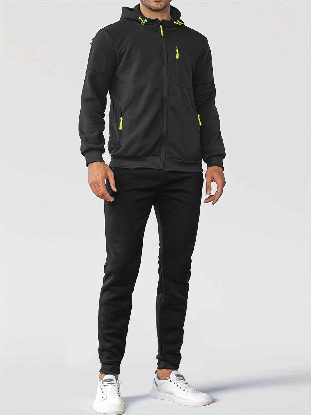 Herrer Sporty Fleecejakke med praktiske lynlåslommer Stilla