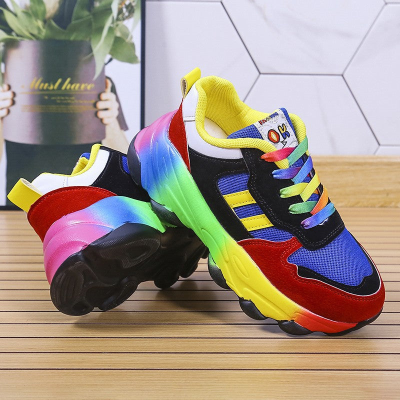 Damer Trendy Chunky-sneakers med flerfarvet overdel og komfortabel indersål Stilla
