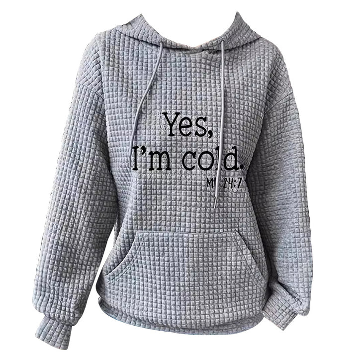 Løs hættegrafik-sweatshirt Stilla