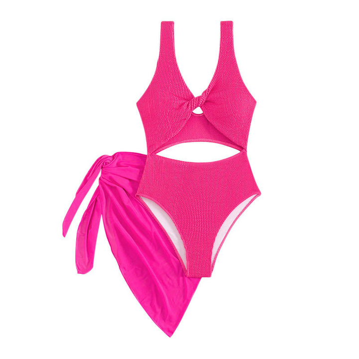 Dame Cut-Out Badedragt med elegant Wrap-Nederdel Stilla