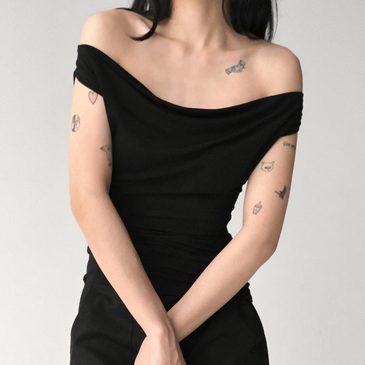 Damebluse med smart omslagssnit Skovae