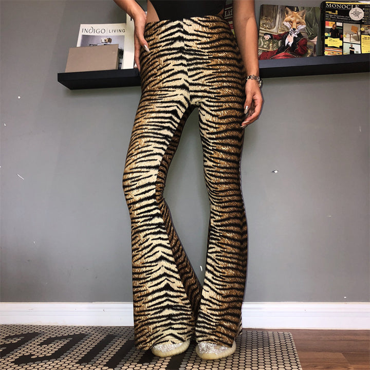 Dame leggings i spændende dyremønster Skovae