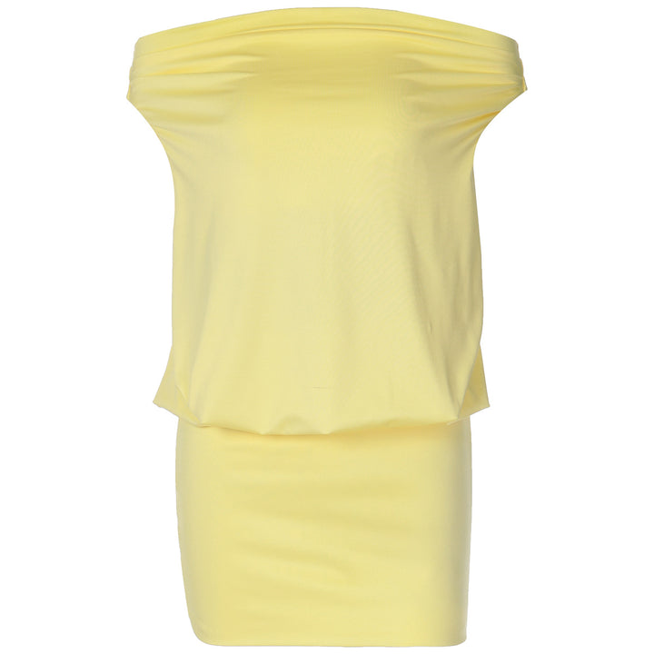 Dame Off-Shoulder Minikjole med flydende design Skovae