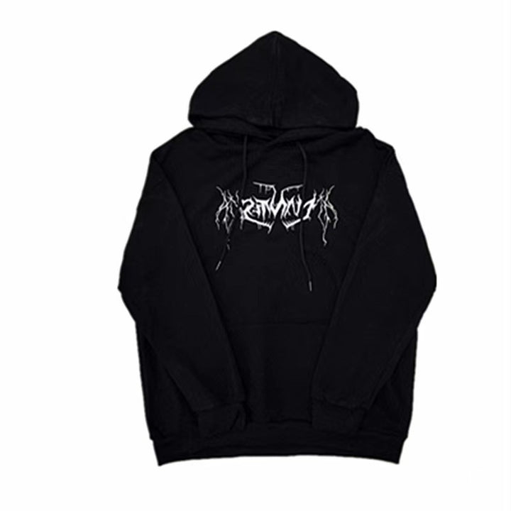 Kvindernes hoodie med moderne bogstaver og afslappet pasform Skovae