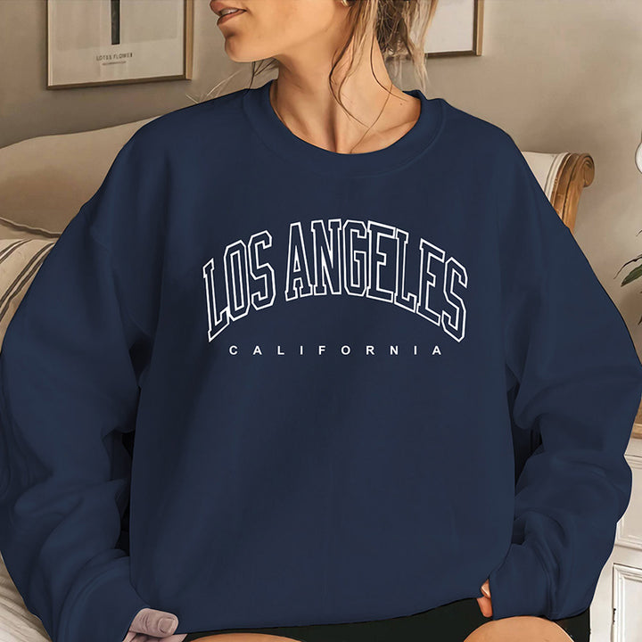 Kvinders sweatshirt med kreativ tekst og afslappet snit Stilla