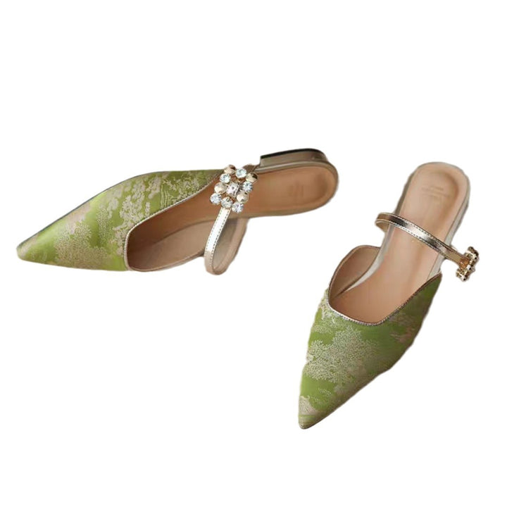 Femme Ornate Floral Slingback Ballerinas Stilla