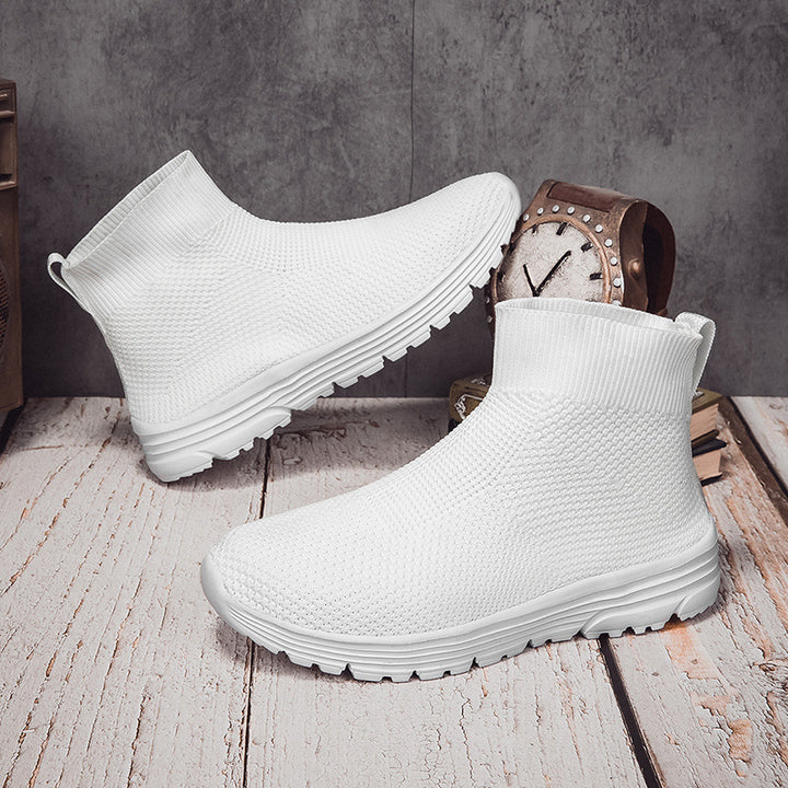 Herrer Let Strik Højskaft Sneakers Stilla