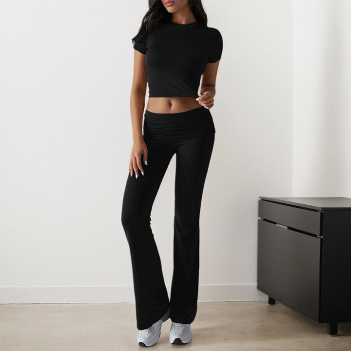 Kvinders sporty sæt med tætsiddende top og flagrende leggings Stilla
