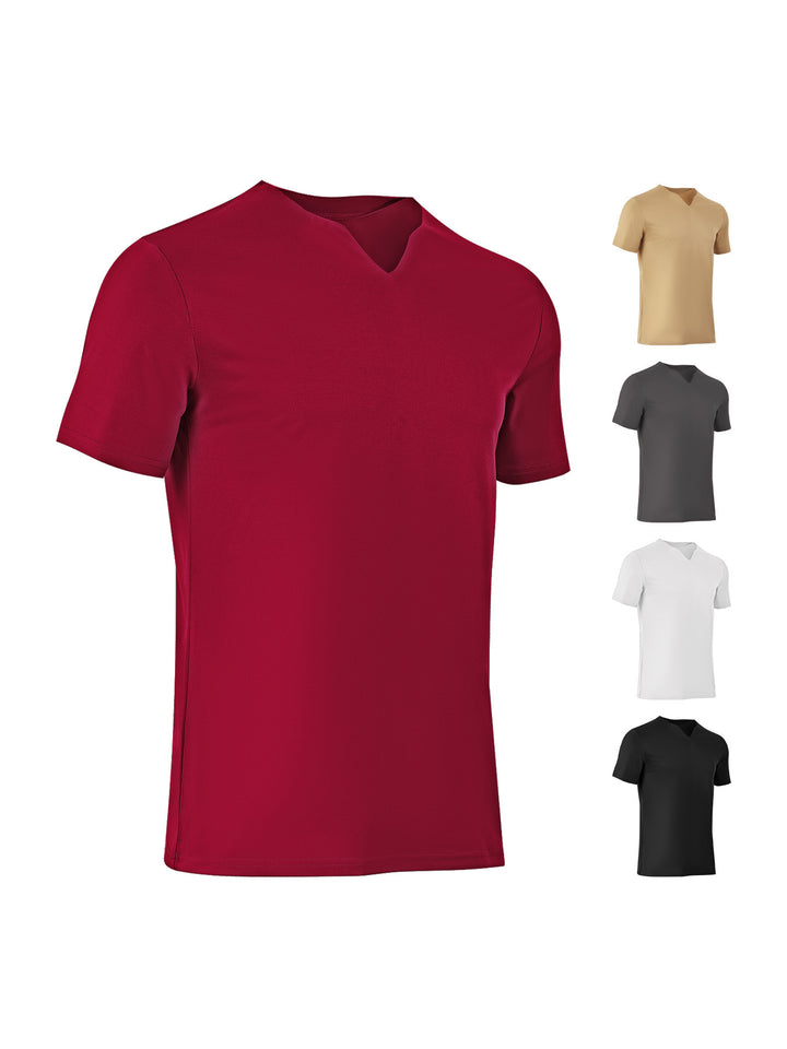 Herrer Åndbart V-udskæring T-shirt lavet af kvalitets stretchmateriale Stilla