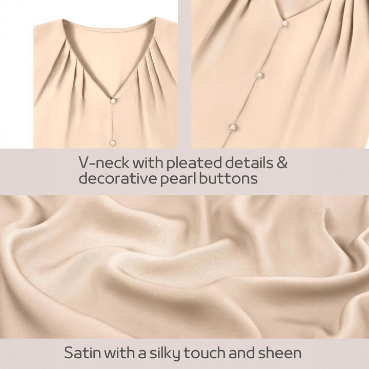 Dame Silk Knap-Down Spaghetti-Top Stilla