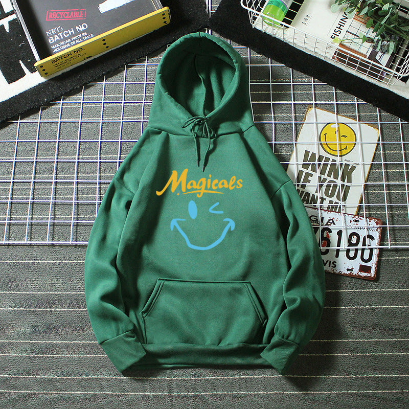 Damer hoodie med casual smiley design Skovae