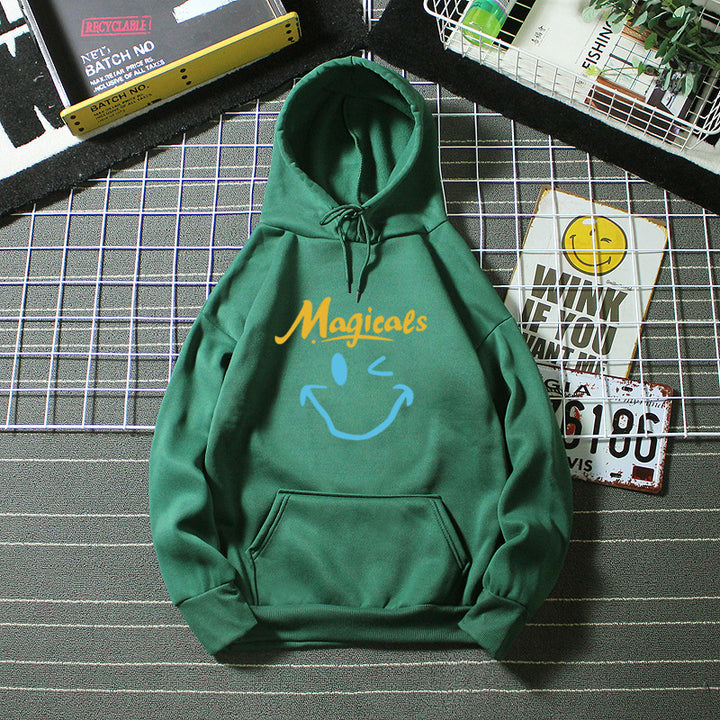 Damer hoodie med casual smiley design Skovae