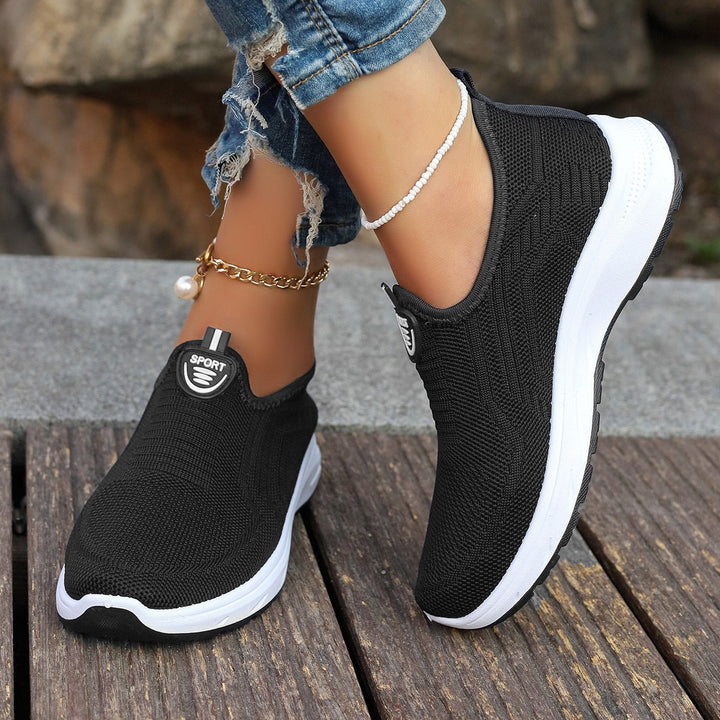 Dame Lettere Slip-On Sportsko med åndbart Mesh-Obermateriale Stilla