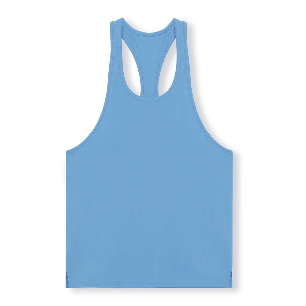 Herrer Sportligt Muskelshirt med Racerback-design Stilla